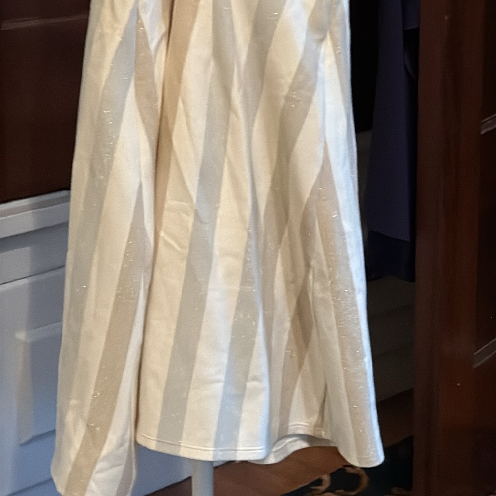 LOFT Shimner Stripe Crossback dress- worn about 3x - Picture 6 of 6